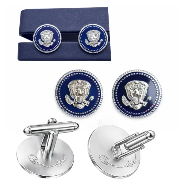 Barack Obama Silver Cufflinks