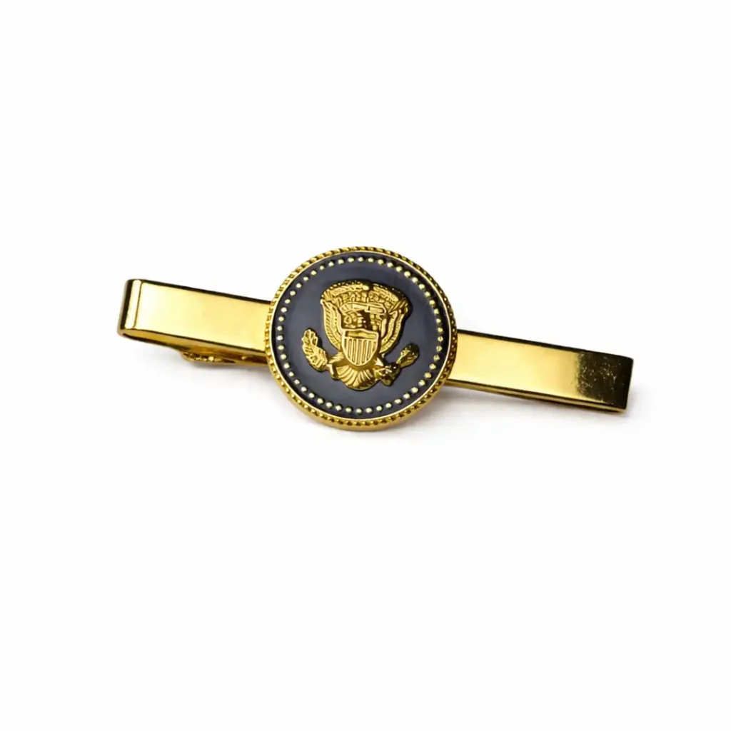 Presidential seal tie clip gold