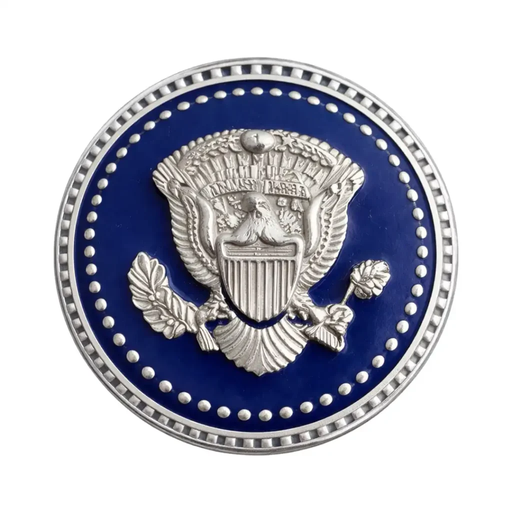 Presidential Ronald Reagan Silver Cufflinks