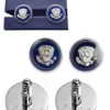 Presidential Ronald Reagan Silver Cufflinks
