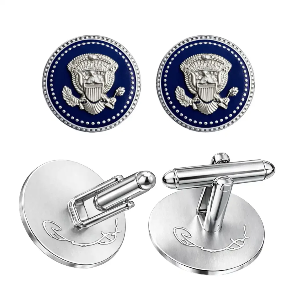 Barack Obama Silver Cufflinks