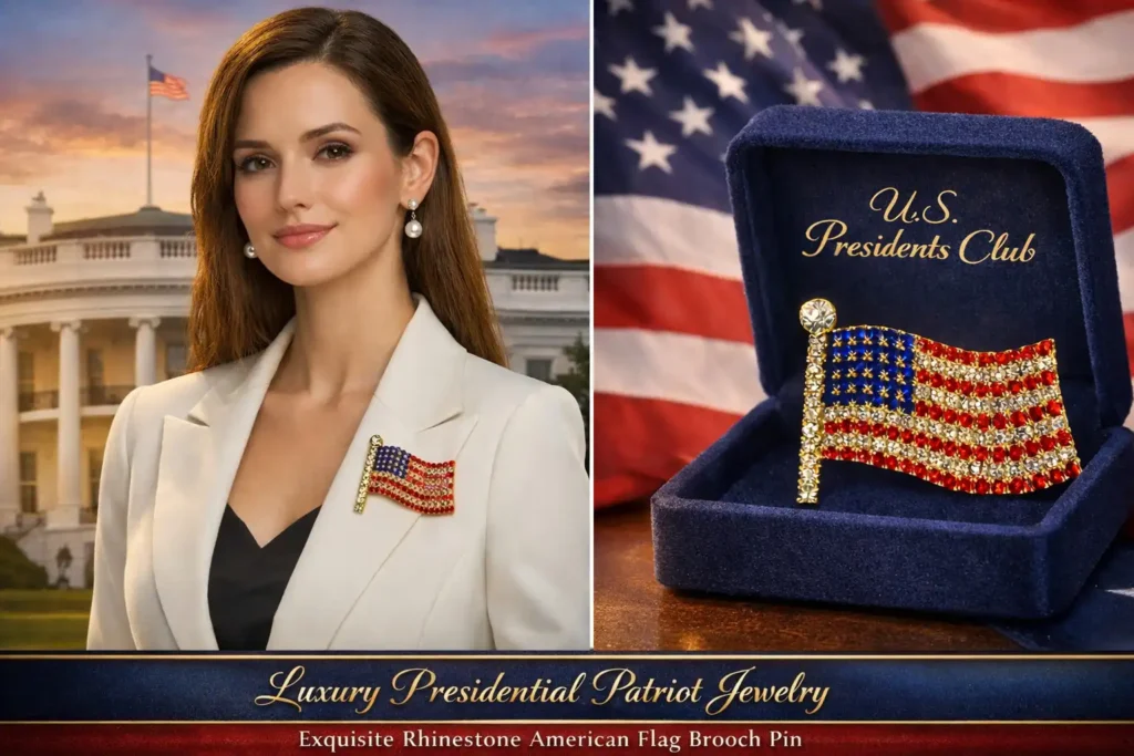 American Flag Brooch Pin