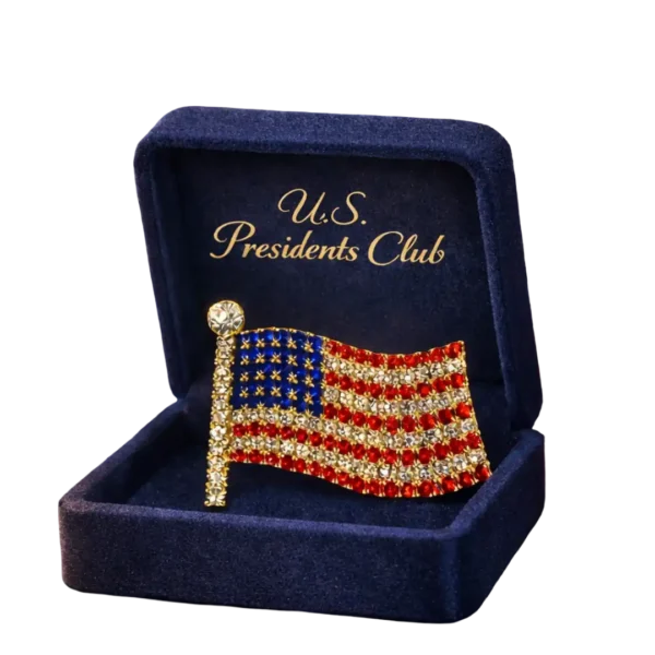American Flag Brooch Pin
