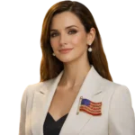 American Flag Brooch Pin