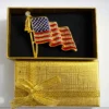 American Flag Lapel Pin Gold