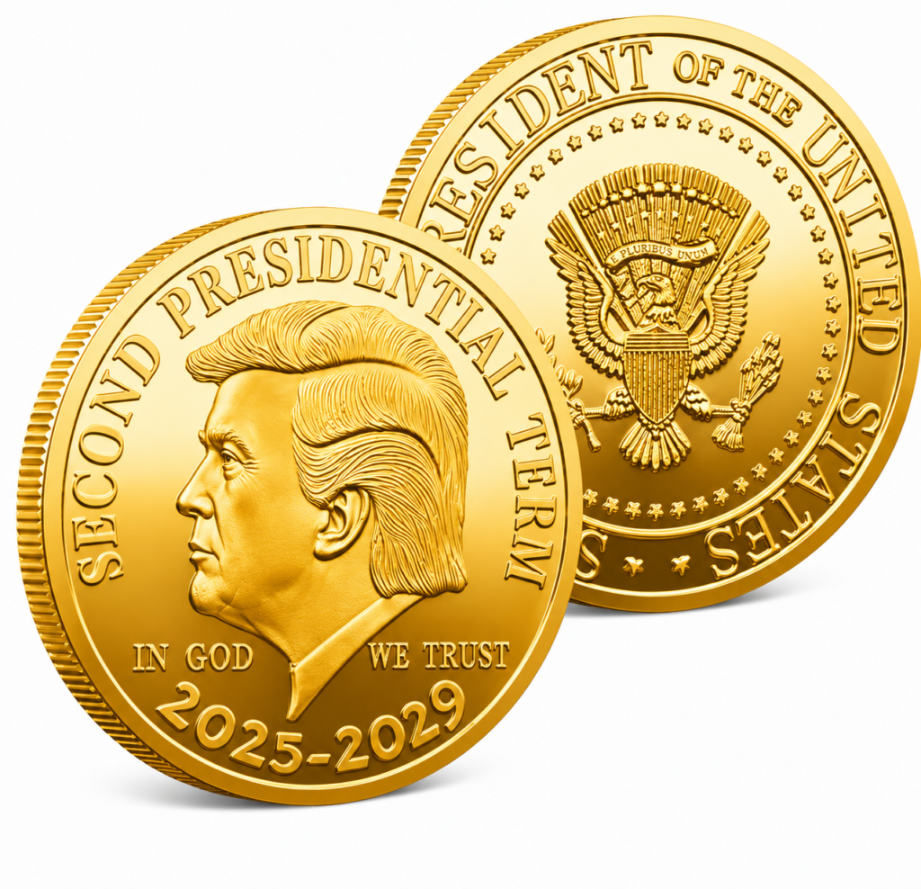 Donald Trump Second Term coin 2025–2029 Gold Plated Coin